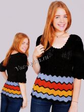 Футболка с цветными полосками, фото