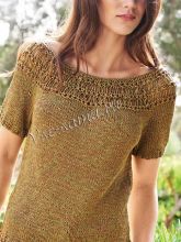 Топ с кокеткой спицами, фото