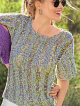 Топ с узором из спущенных петель, фото