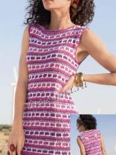 Удлиненный топ с узором из снятых петель, фото