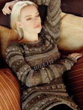 Серо-коричневая туника с узорами, фото