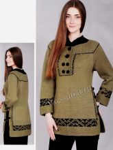 Туника с разрезами и воротом на пуговках, фото