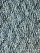 Объемные елочки - рельефный узор спицами