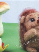 Пушистый ежик - валяние, фото