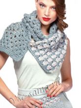 Шарф и маленький клатч крючком
