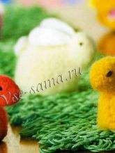 Вяжем и валяем пасхального кролика