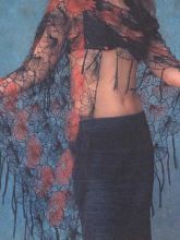 Шаль из тонокого мохера разных цветов