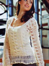 Воздушный пуловер на вилке