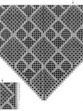 схема вязания шали спицами