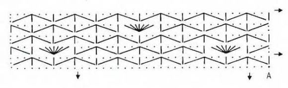 Схема к узору ракушки 7