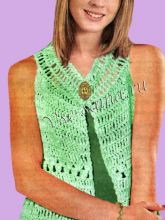 Ажурный жакет или жилет крючком