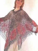 Ажурное пончо