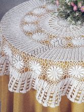 Белая мини-скатерть, фото