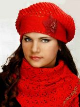 Берет и ажурный шарф