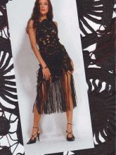 Чёрное платье из вискозного шелка