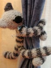 Держатель для штор Полосатый кот