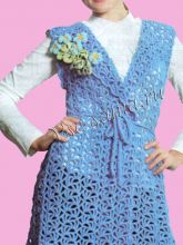 Длинный жилет крючком