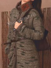 Кардиган с планками из квадратов