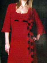 Красное платье связанное по журналу