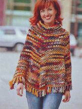 Круглая шапочка и пончо