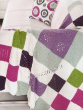 Плед крючком в стиле Пэчворк