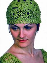 Шапочка оливкового цвета