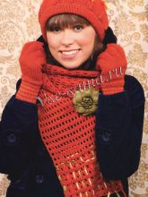 Шарф, шапка и перчатки - отличный комплект