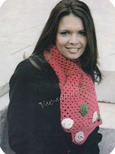 Шарф - Цветочный декор