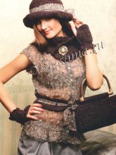 Шляпка, шарфик, сумка, пояс и митенки