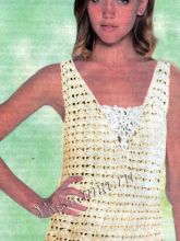 Топ крючком со вставкой, фото