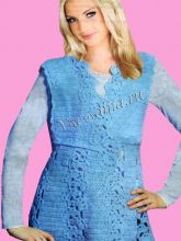 Удлиненный жилет с кружевом