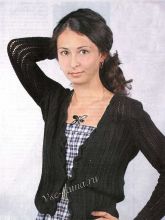 Черный укороченный жакет