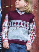 Детский жилет с ромбами