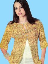 Меланжевая кофточка на пуговичках