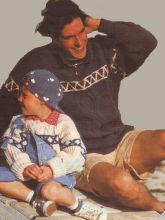 Мужской пуловер с кокеткой