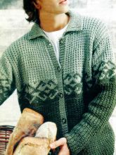 Мужской пуловер с оригинальным узором