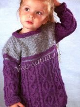 Пуловер с рельефным узором сиреневого цвета