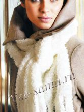 Шарф из пряжи с захватывающей текстурой