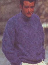 Синий мужской пуловер