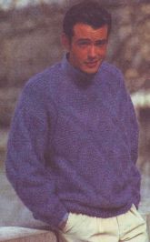 Синий мужской пуловер