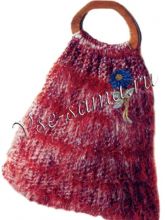 Сумка с пушистыми полосками