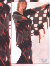 Палантин на спицах и крючком