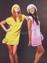 Платье-туника, берет и сумочка