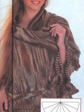 Шаль из секционной пряжи