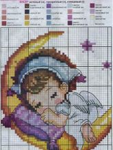 Спящий ангел - Схема для вышивки бисером