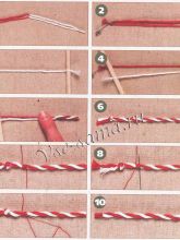 Двухцветный витой шнур