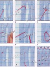 Перемещающиеся буфы - Фоновые швы - Французский узелок