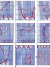 Перемещающиеся буфы - Фоновые швы - Шов «лесенка»