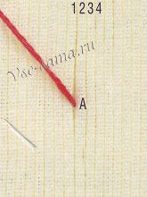 Узелок «рококо» - бутон - схема 1 Узелок «рококо» - бутон - схема 1