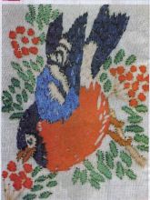 Снигирь - Схема для вышивания гладью